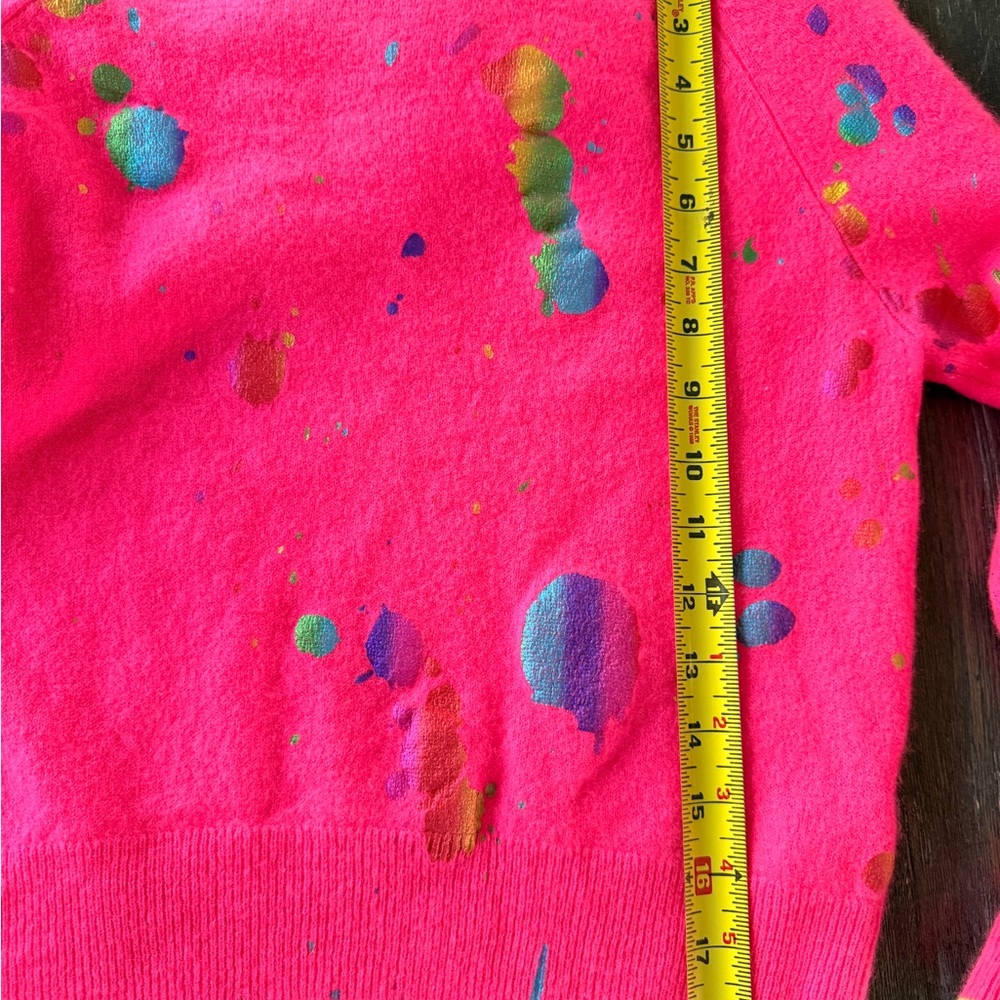 Brodie Cashmere Pink Sweater with Multicolored Accents - Picture 7 of 9